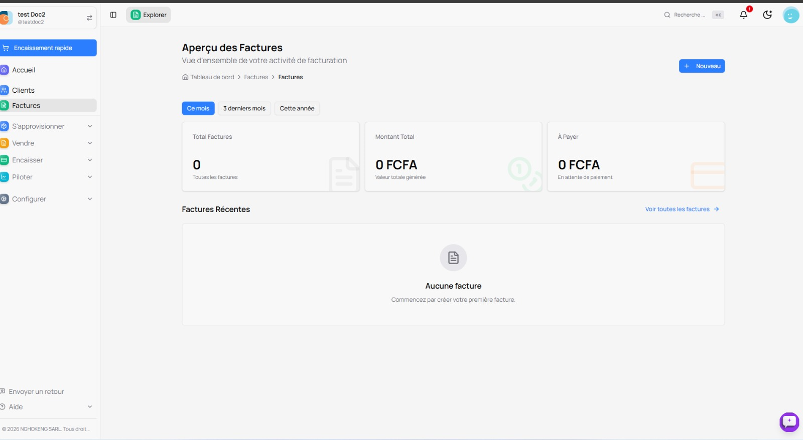 Aperçu des factures